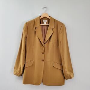 Jennifer Moore Vintage Classic Tan Wool Blazer 16